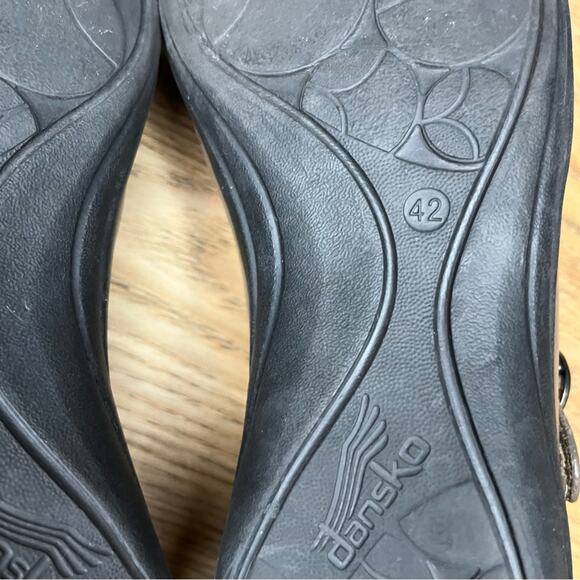 Dansko Mathilda Mary Jane Leather Velcro Strap Dark Taupe EU 42 Women’s 11.5-12 - Picture 10 of 11